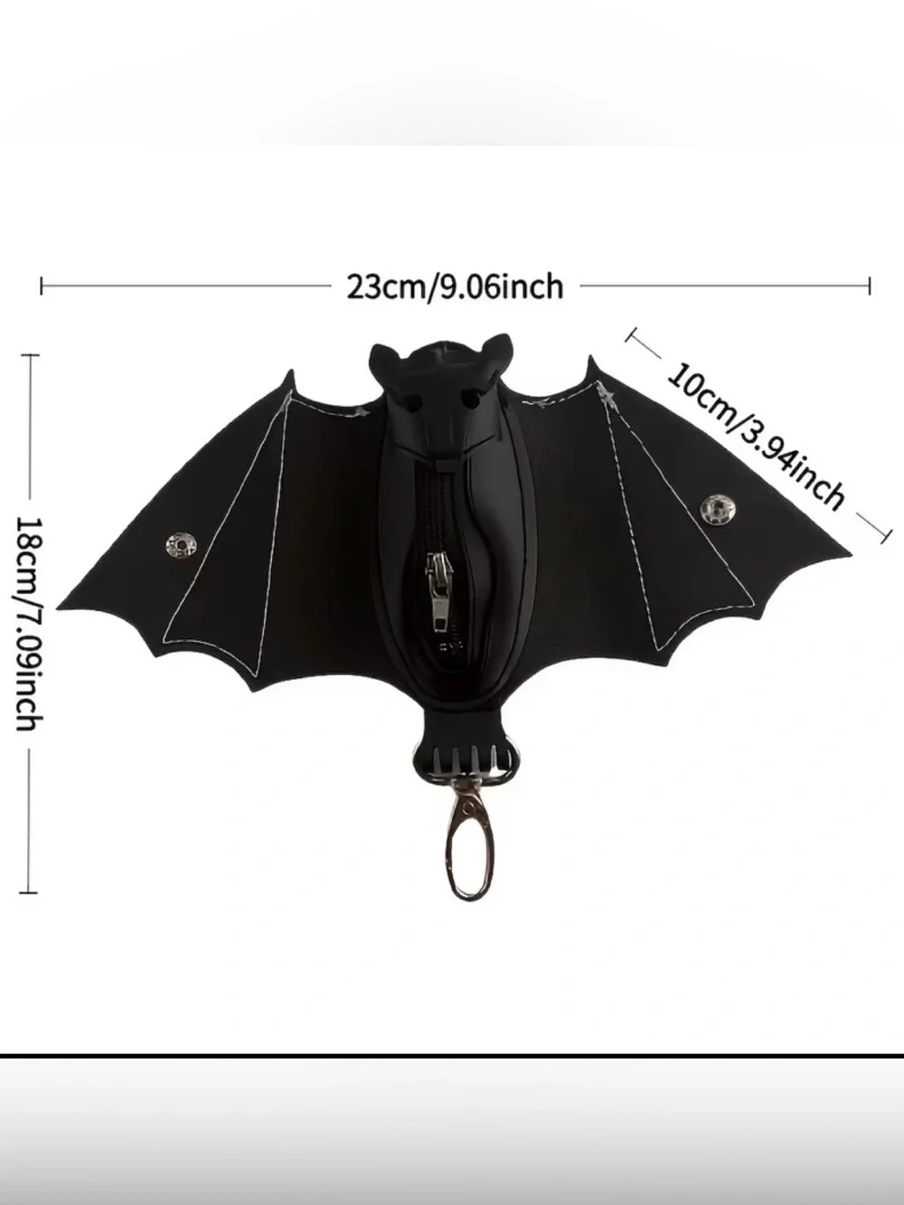 🆕 Vegan Leather - Spooky - Bat Wing - Coin - Belt Pouch - Keychain - Bag Charm